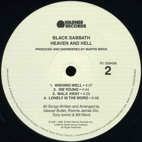 แผ่นเสียง แผ่นไวนิล Black Sabbath – Heaven And Hell 2LP (แผ่นใหม่ ซีล มือหนึ่ง)