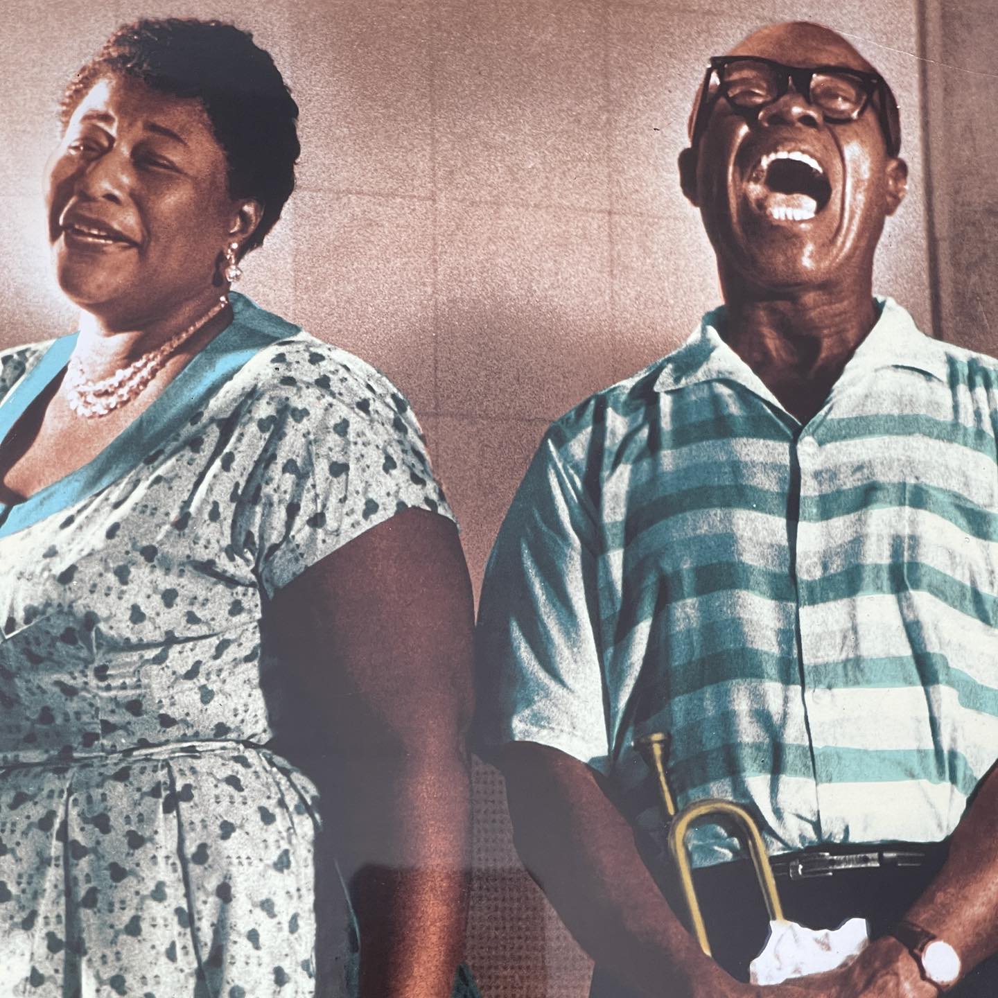 แผ่นเสียง ELLA FITZGERALD & LOUIS ARMSTRONG CHEEK TO CHEEK แผ่นมือหนึ่ง ซีล