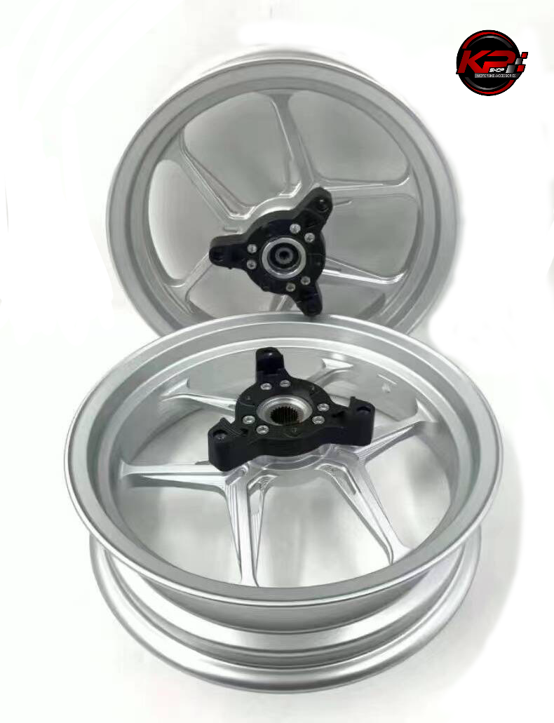 ล้อแต่ง CNC อลูมิเนียม FOR YAMAHA NMAX 155 2020+ (jasso) สีเงิน