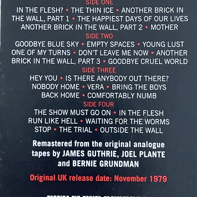 แผ่นเสียง Pink Floyd – The Wall 2 × Vinyl, LP, Album, Remastered, Gatefold,EU แผ่นเสียงมือหนึ่ง ซีล