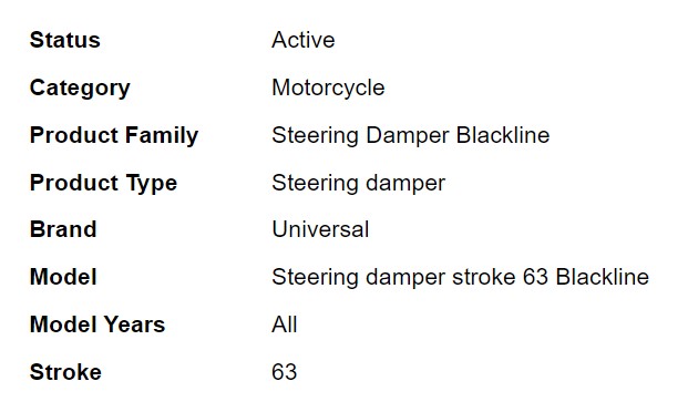 กันสะบัด OHLINS SD 007 สำหรับ Stroke 63 MM