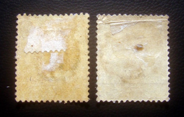 ((--ยังไม่ใช้ 2 ดวง--)) s2992-แสตมป์รัชกาลที่ 5 ชุด2 พระพักตร์ตรง ปี 2430 หน้าดวง 1 อัฐ + พระพักตร์ตรง-แก้ราคา 24 อัฐ แก้เป็น 1 อัฐ พ.ศ.2450 No.116 ลายน้ำกงจักร ยังไม่ใช้ ราคาเบา น่าสะสมครับ