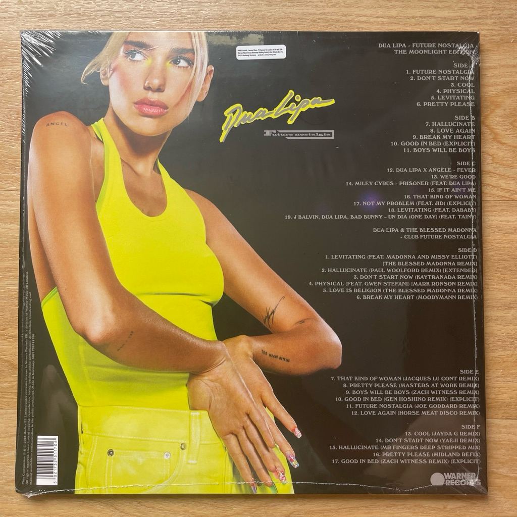 แผ่นเสียง Dua lipa Futures Nostalgia 5Th Anniversary 3Lp Vinyl,,มือหนึ่ง ซีล
