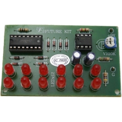 ชุดลงปริ้นแล้วFA117วงจรไฟวิ่งไป-กลับLED12ดวง(ประกอบลง PCBแล้ว)