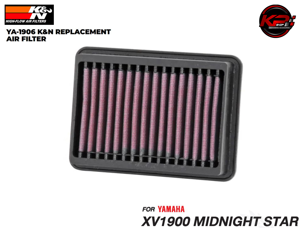 กรองอากาศ K&N FOR YAMAHA XV1900 MIDNIGHT STAR (YA 1906)