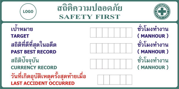 ป้ายสถิติความปลอดภัย No.3
