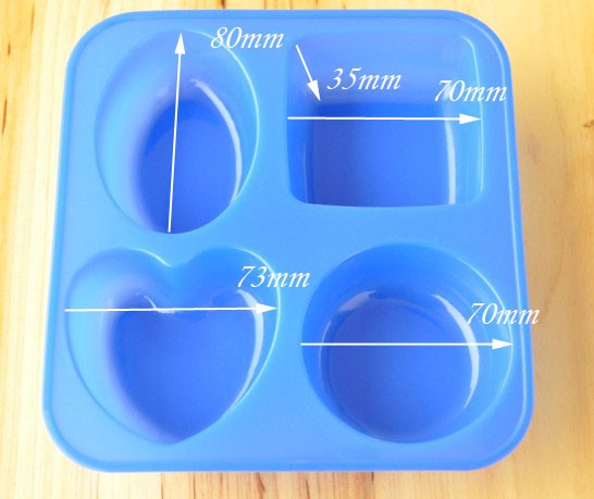 แม่พิมพ์สบู่ 4 ช่อง 4 ลาย 100g