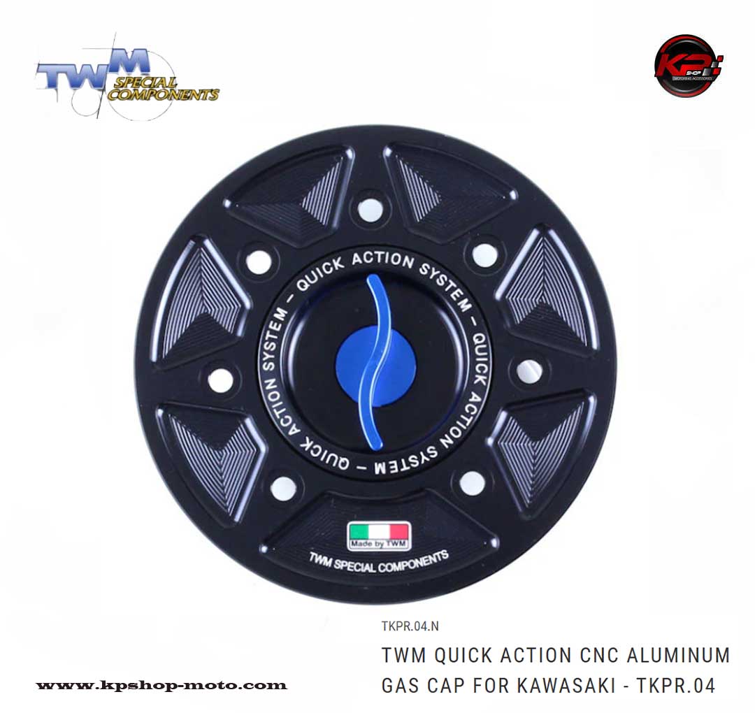 ฝาถัง TWM Quick Action CNC Aluminum Gas Cap for Kawasaki Z900 2025+