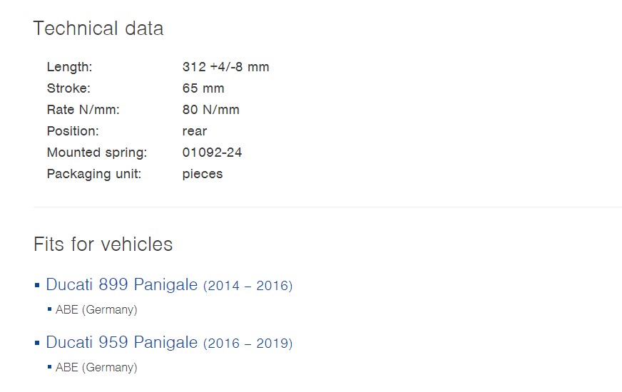 โช๊คอัพแต่ง OHLINS DU469 FOR DUCATI PANIGALE 899/959