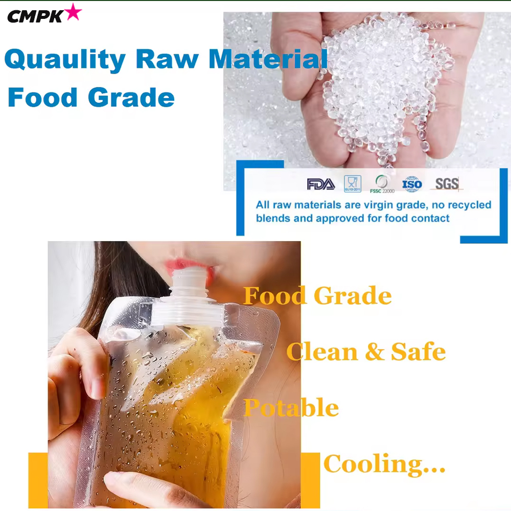 (100 ใบ) ถุงใส่น้ำใสล้วน แบบฝาเกลียวหมุนปิด ใส่ซุป กาแฟ มีฝาเล็ก กลาง ใหญ่ ขนาด 50-600 mL