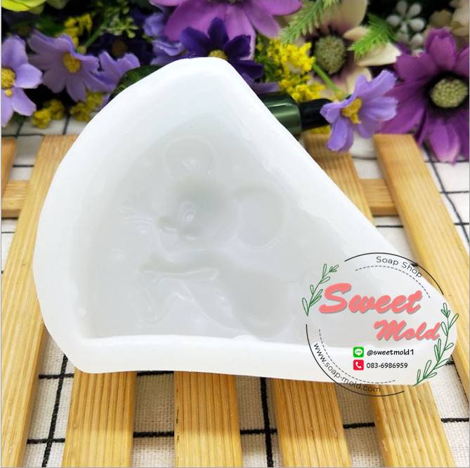 พิมพ์ก้อนชีสรูปหนู 1ช่อง ขนาด60กรัม (ขนาด 7.5x9.1x.3.cm) : 007489