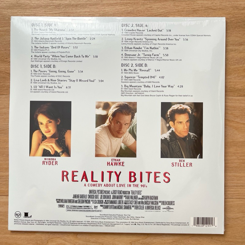แผ่นเสียง Reality Bites (Original Motion Picture Soundtrack) 30th Anniversary 2 x Vinyl, LP, US มือหนึ่ง ซีล