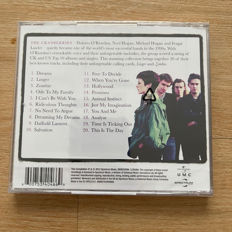 CD The Cranberries - Dreams - The Collection CD, Compilation แผ่นแท้ ,ใหม่ ซีล