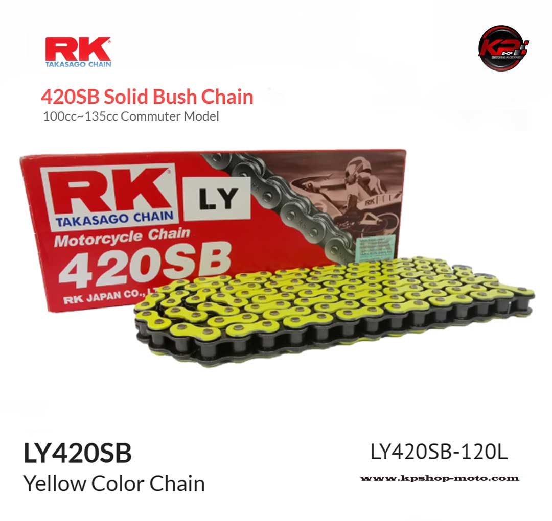 โซ่ Rk สีเหลือง LY420SB-120L (Yellow Color Chain)