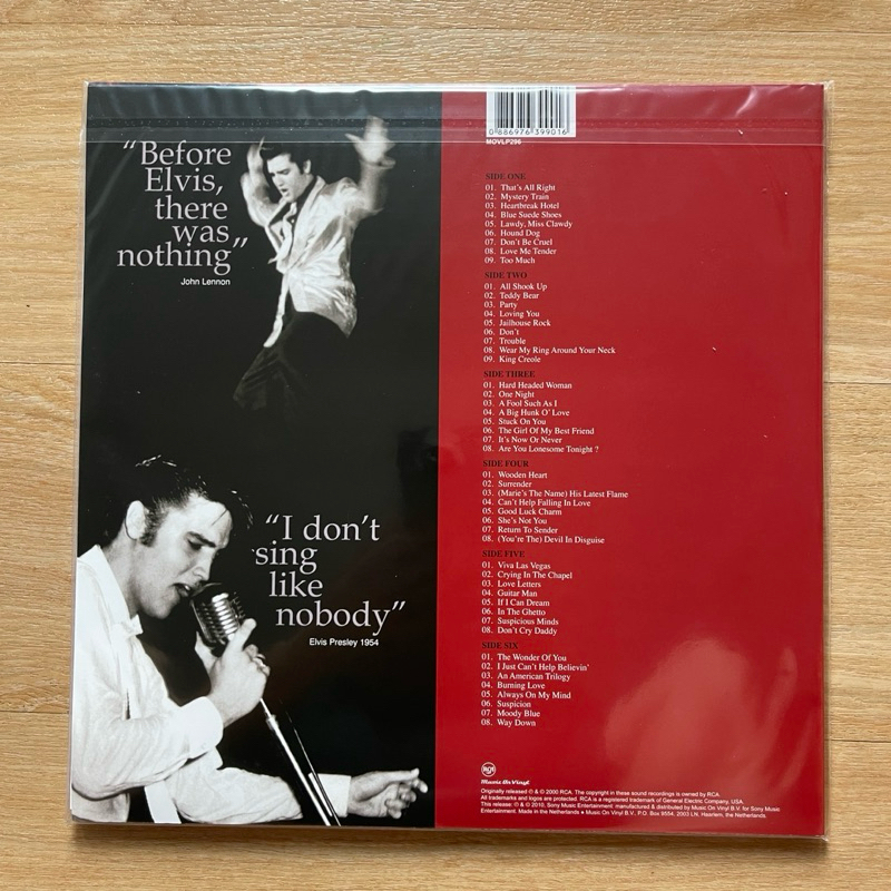 แผ่นเสียง Elvis Presley – The 50 Greatest Hits 3LP , music on vinyl มือหนึ่ง ซีลแบบเปิด