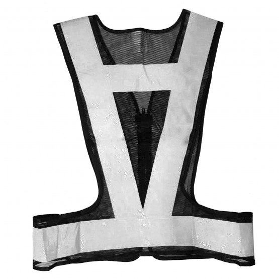 เสื้อกั๊กสะท้อนแสงสีขาว RV-10-05