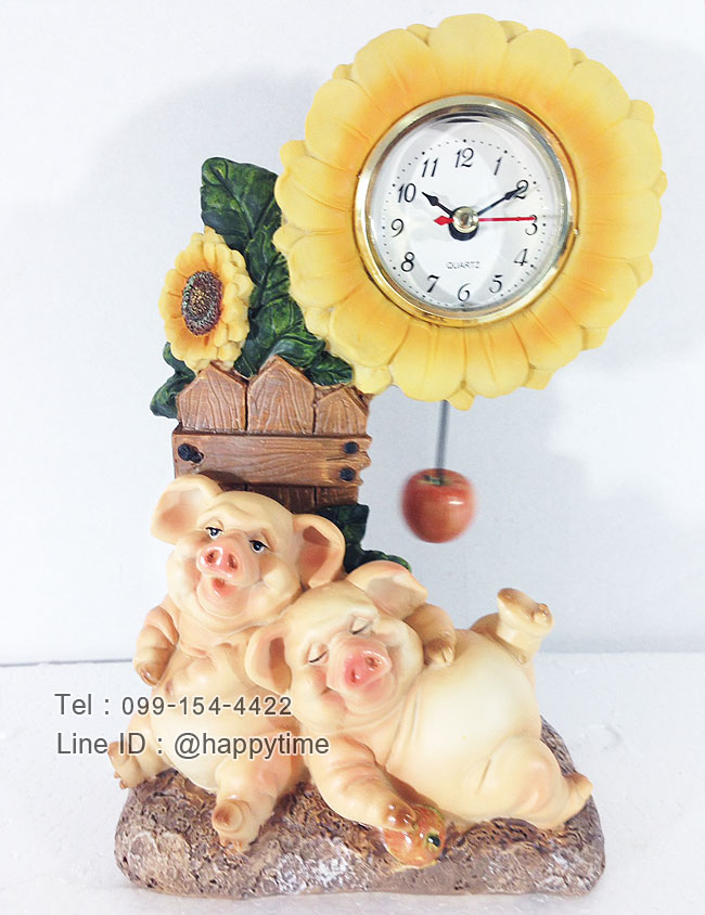 ของขวัญวันขึ้นบ้านใหม่ตกแต่งบ้าน รุ่นนาฬิกาหมู 2 ตัว