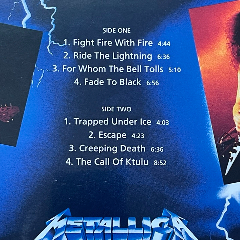 แผ่นเสียง Metallica Ride The Lightning *Limited Electric Blue Vinyl ,LP, Album,EU มือหนึ่ง ซีล
