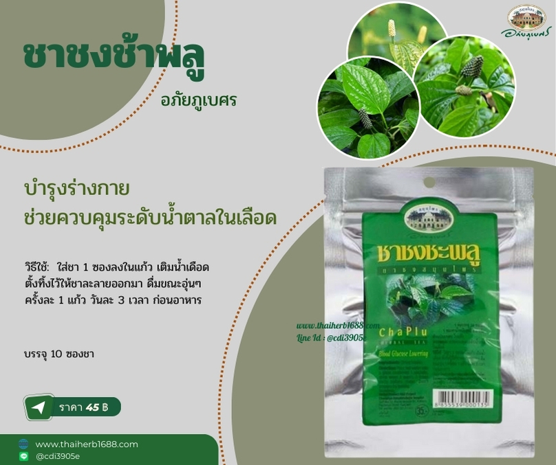 ยาชงสมุนไพรผสมช้าพลู อภัยภูเบศร