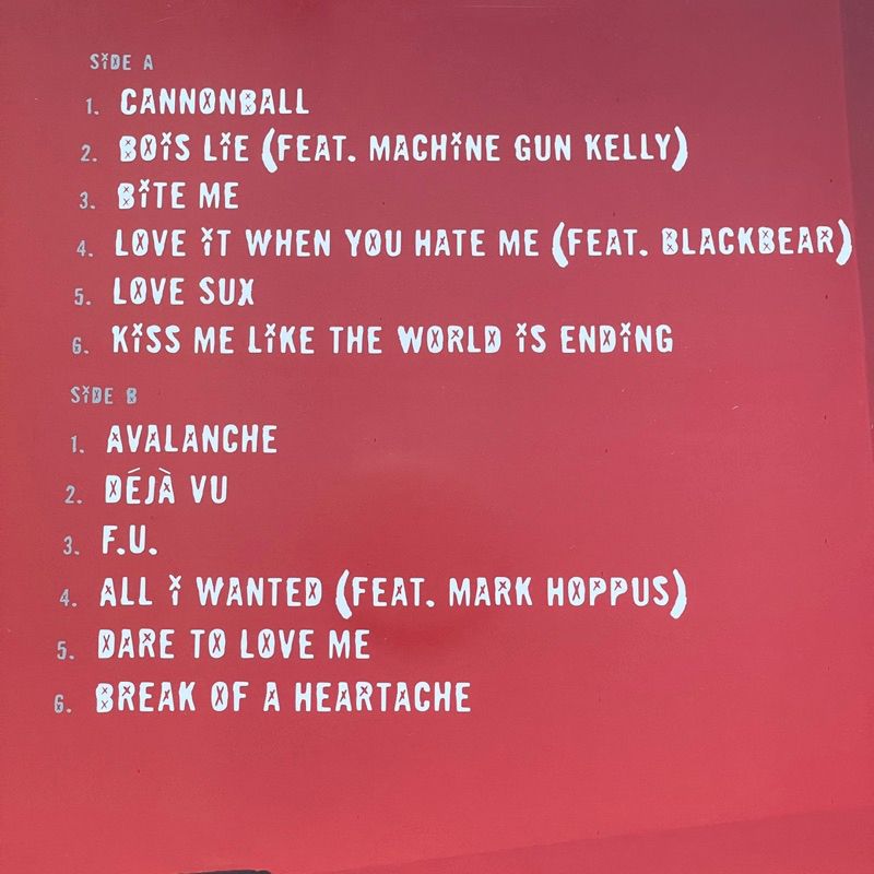 แผ่นเสียง Avril Lavigne - Love Sux , Black vinyl , LP, Album แผ่นเสียงมือหนึ่ง ซีล