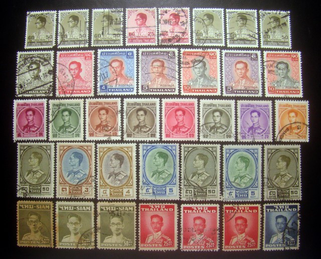 s3146-รวมแสตมป์พระรูป ในหลวง รัชกาลที่ 9 ชุดที่1-6 ช่วงปี 2492-2525 จำนวน 37 ดวง ใช้แล้ว ราคาเบา น่าสะสมครับ