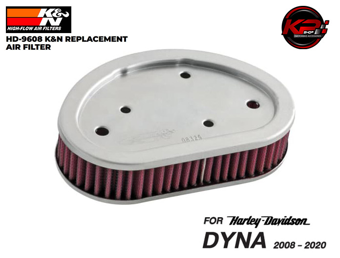 กรองอากาศ K&N สำหรับ HARLEY DAVIDSON DYNA 2008-2020 (HD 9608)