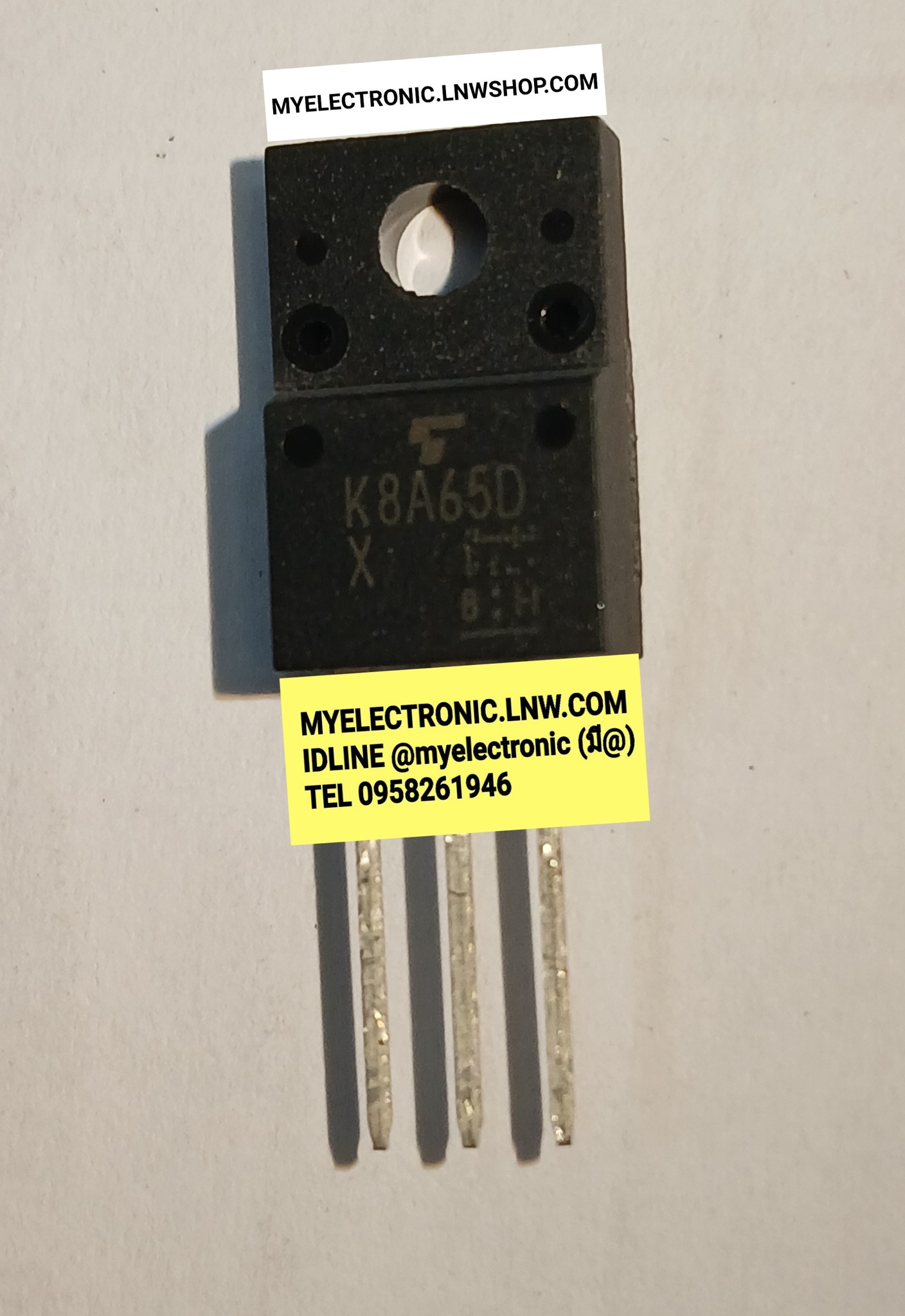 ขาย K8A65D , X , K8A65DX , ตัวถัง , TO-220F , ยี่ห้อ โตชิบ้า , TOSHIBA , ราคา , ตัวละ , . . หน่วย , บาท