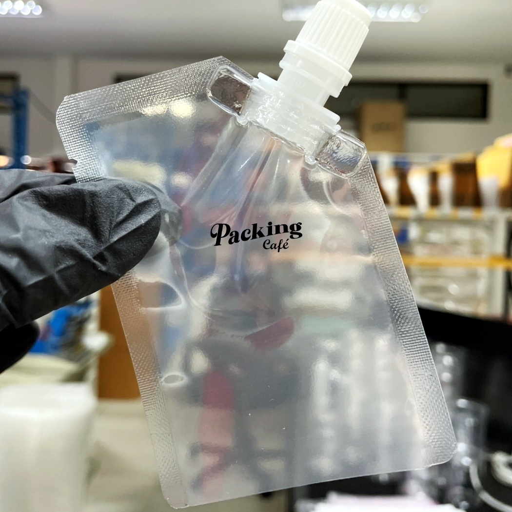 ถุงฝาเกลียว แบบเปิดก้นถุง (50ใบ) ใส่ซุป ใส่น้ำ/ของเหลว ติดจุกฝาเกลียว