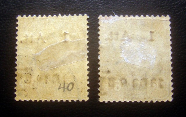 s2834-แสตมป์รัชกาลที่ 5 ชุด2 พระพักตร์ตรง-แก้ราคา 64 อัฐ แก้เป็น 1 อัฐ พ.ศ.2437 No.41 ลายน้ำกงจักร จำนวน 2 ดวง ใช้แล้ว ราคาเบา น่าสะสมครับ