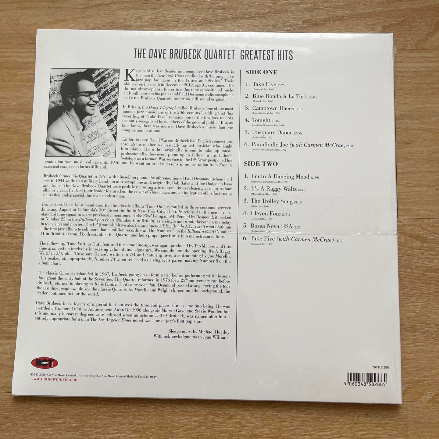 แผ่นเสียง The Dave Brubeck Quartet – Greatest Hits ,***Coloured Vinyl, LP, Compilation, 180g แผ่นเสียงมือหนึ่ง ซีล