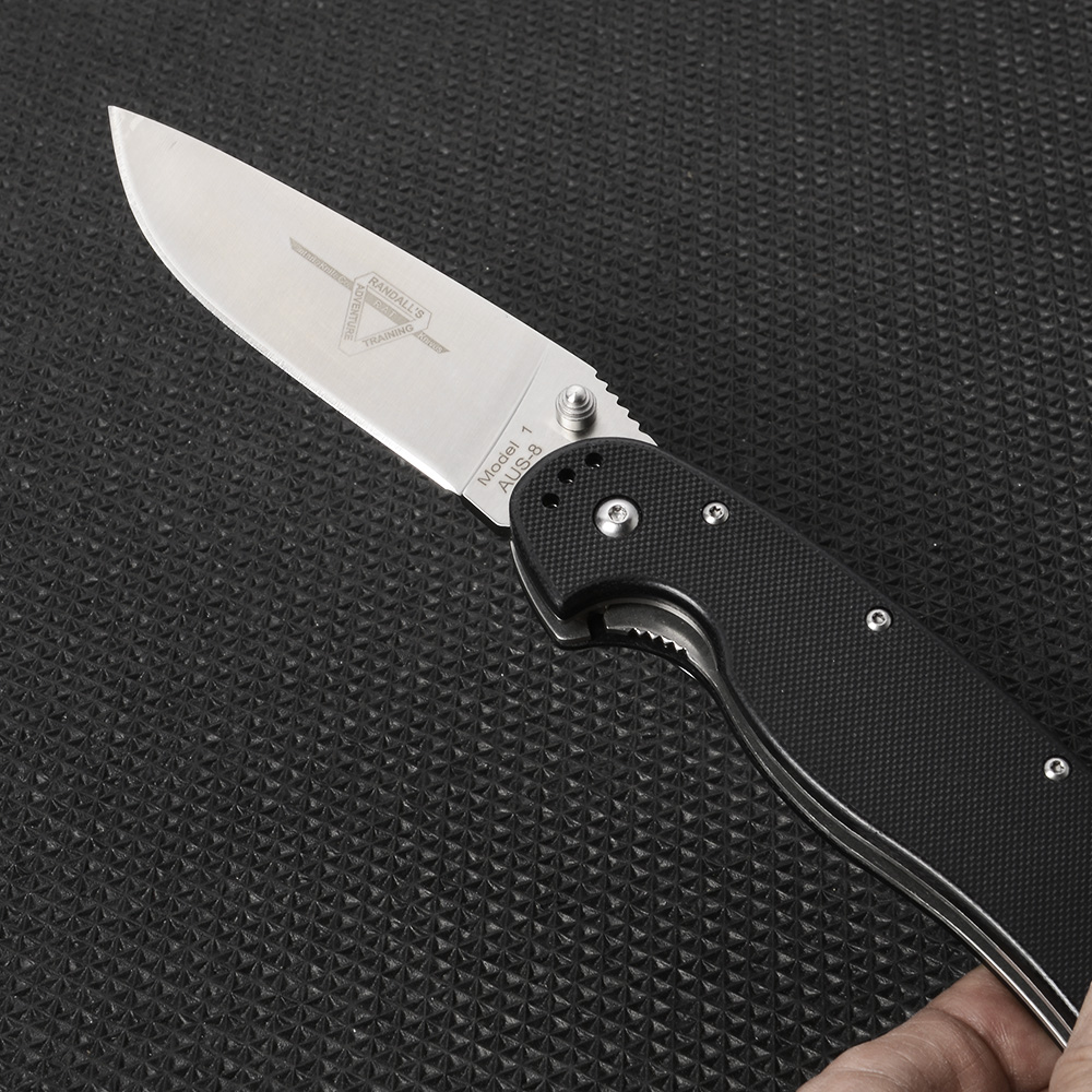 มีดพับ ONTARIO RAT MODEL#1 AUS-8 Survival Camping กลางแจ้ง EDC G10 Combat Rescue Multi มีดความยาวรวมด้าม 22 ซม. 1 250 กรัม Black 22 cm