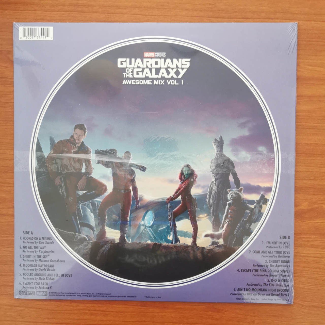 Guardians of The galaxy *awesom mix vo l1 picture disc แผ่นเสียงใหม่ซีล