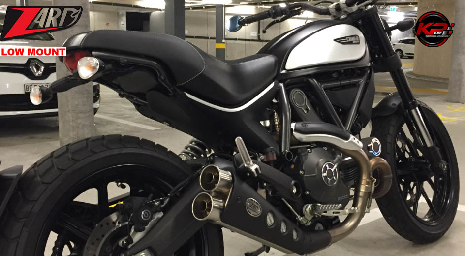 ท่อ ZARD FOR DUCATI SCRAMBLER 800 (LOW MOUNT การ์ดดำ) สลิปออน