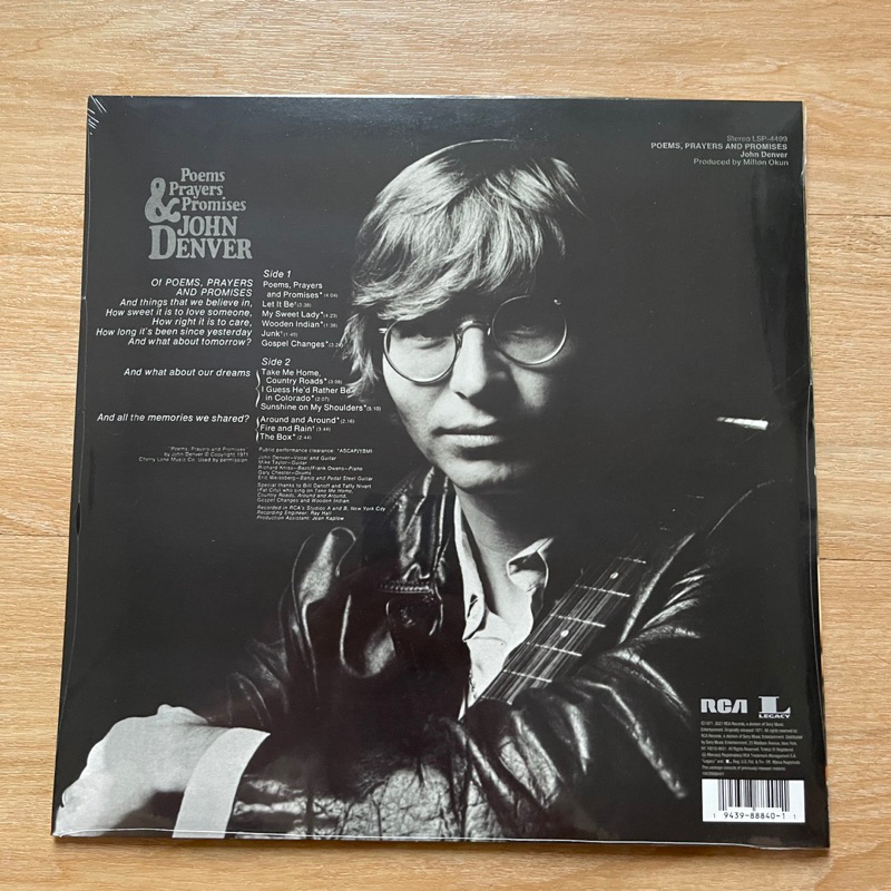 แผ่นเสียง John Denver : Poems players & Promise ,Vinyl, LP, Album, Reissue ,US มือหนึ่ง ซีล