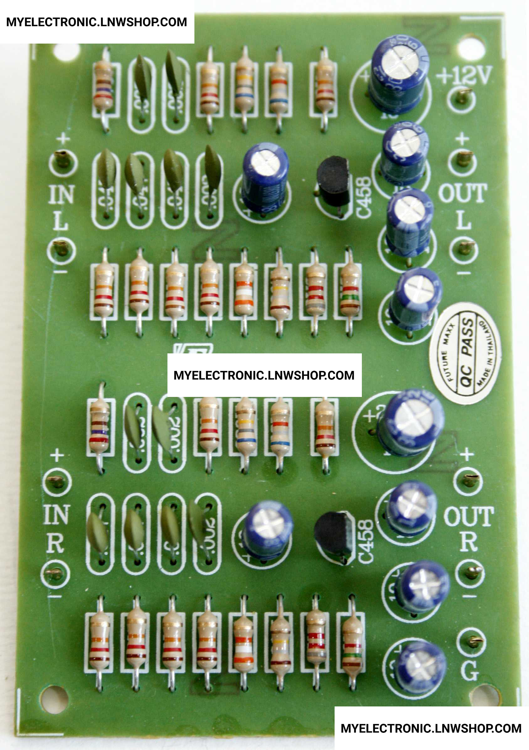 ชุดคิทFK654วงจรลาวด์เนสสเตอริโอ12V(ยังไม่ประกอบลงPCB)