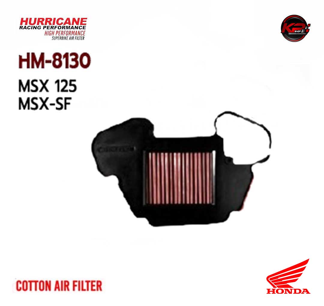 กรองอากาศ HURRICANE FOR HONDA MSX / MSX SF (COTTON) HM8130