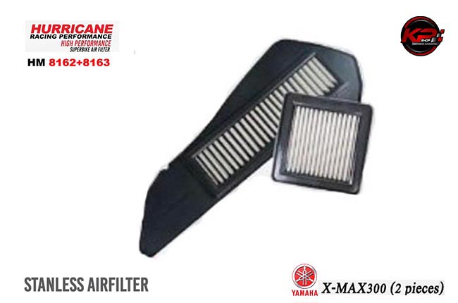 กรองอากาศ HURRICANE FOR YAMAHA XMAX300 ( 2 ชิ้น STANLESS)