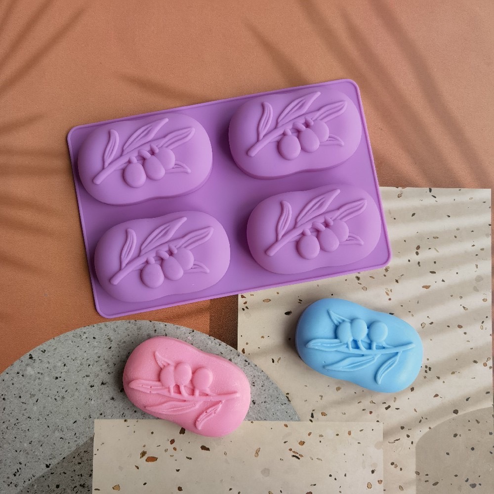 แม่พิมพ์สบู่ รูปมะกอก ขนาด 65 กรัม