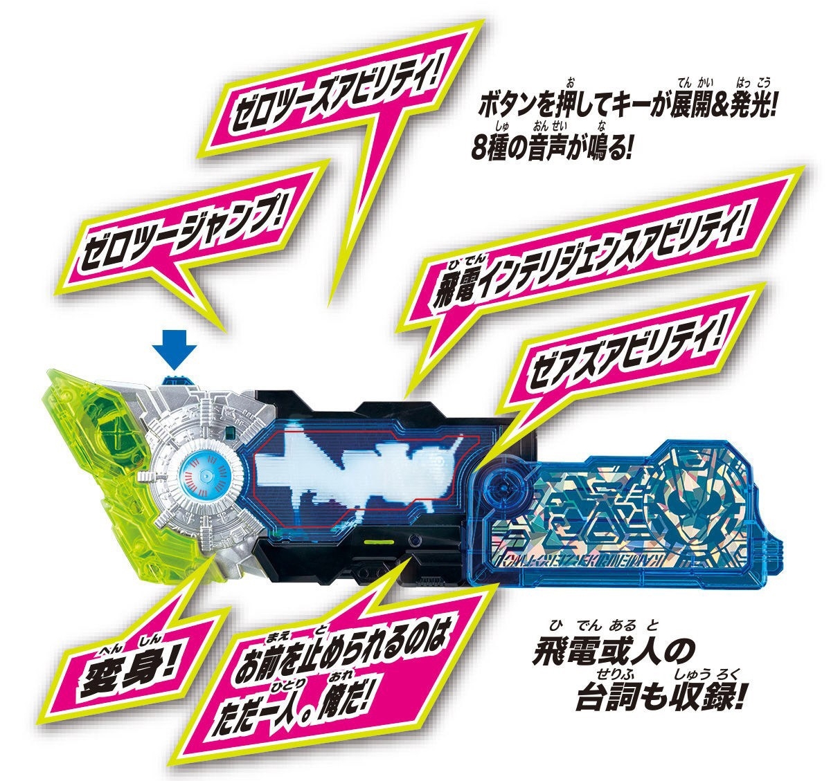 8045322 BANDAI DX ZERO TWO PROGRISEKEY & ZERO TWO DRIVER UNIT เข็มขัดมาสค์ไรเดอร์ ซีโร่วัน