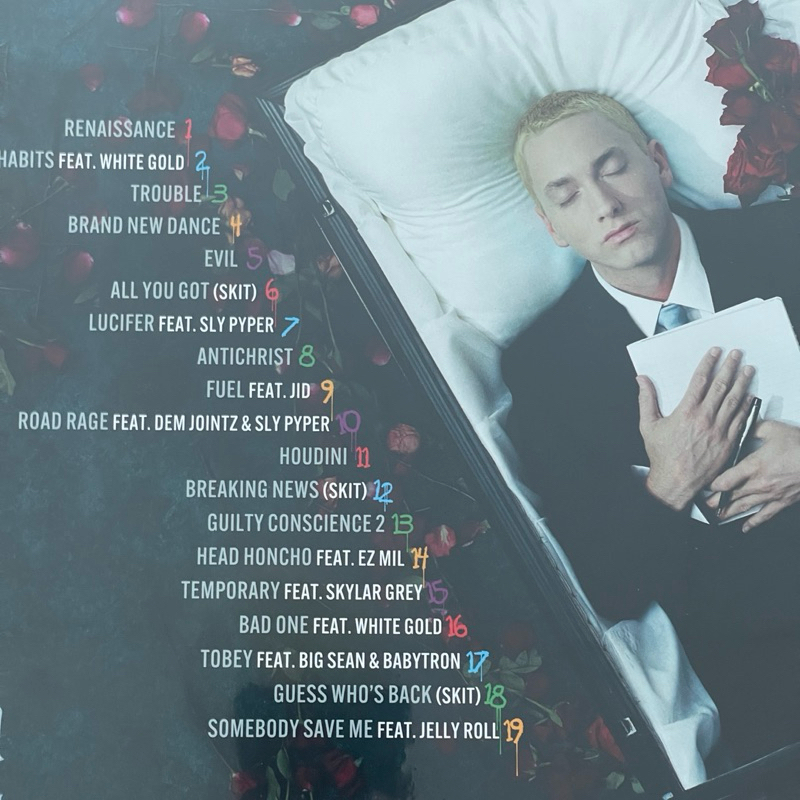 แผ่นเสียง Eminem - The Death Of Slim Shady (Coup De Grâce) Vinyl,Album, Red / Blue 2LP, Canada มือหนึ่ง ซีล