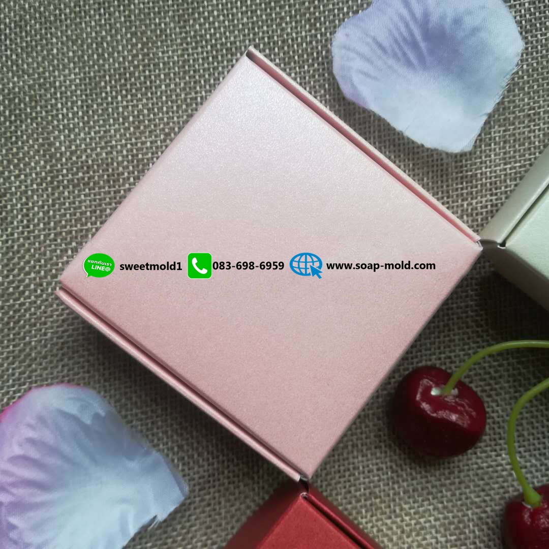 กล่องพับกระดาษสี่เหลี่ยมสีสันสดใส มีให้เลือกขนาดและสี (แพ็ค50ชิ้น)