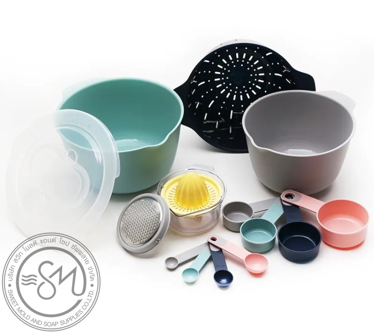 Mainstays ชุดเครื่องครัว ชามพลาสติกอเนกประสงค์ 17ชิ้น : 007924