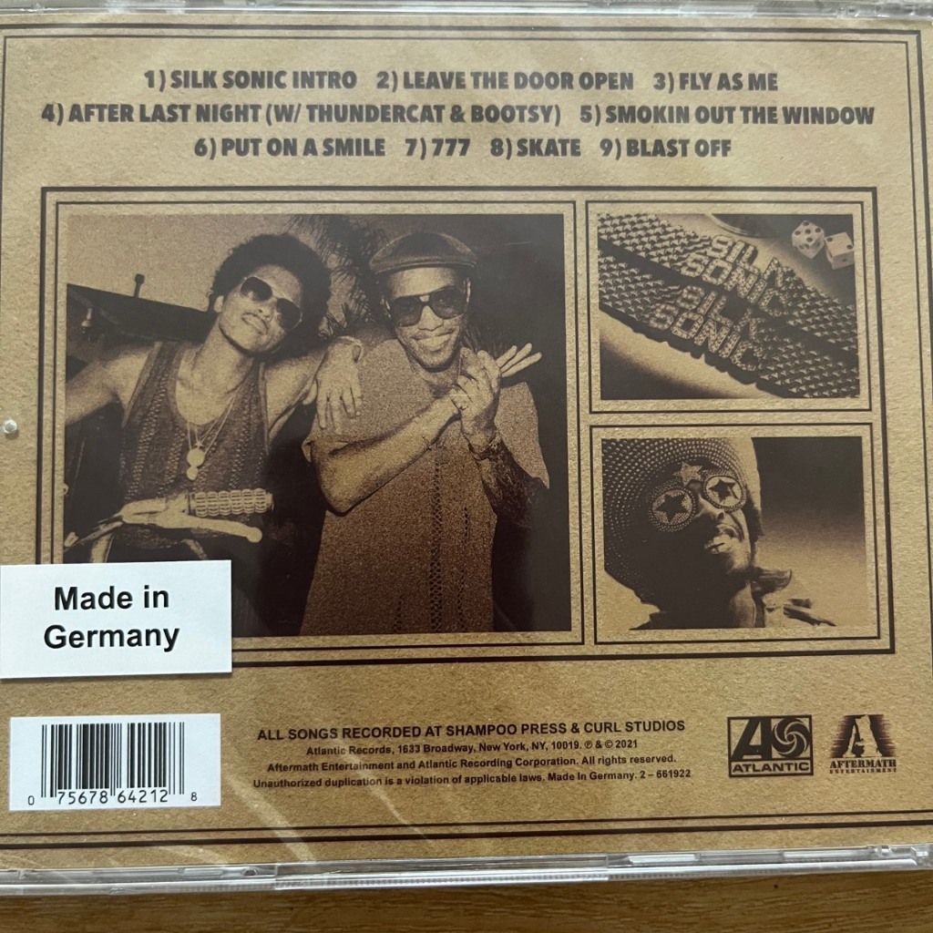 CD ซีดีเพลง Bruno Mars and anderson park , An Evening With Silk Sonic CD, Album มือหนึ่ง ซีล