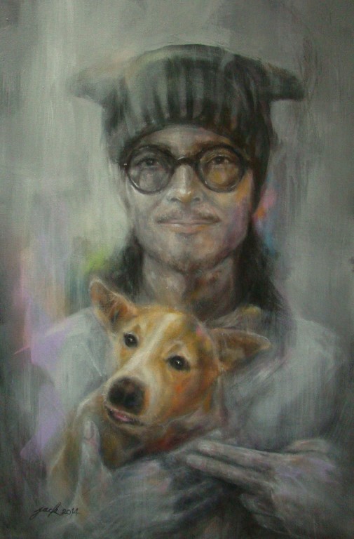 Chalee & Jack ภาพวาดสีน้ำมัน-สีอะครีลิค งานเพ้นท์บนเฟรมผ้าใบ canvas ขนาด 40x60 cm.