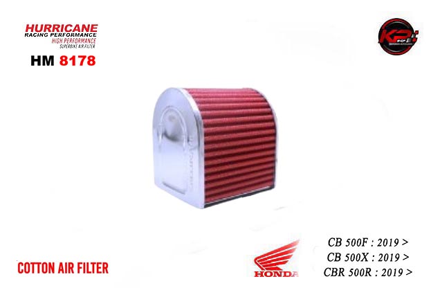 กรองอากาศ HURRICANE FOR HONDA CB500x/500F/CBR500R 2019+(COTTON) HM8178