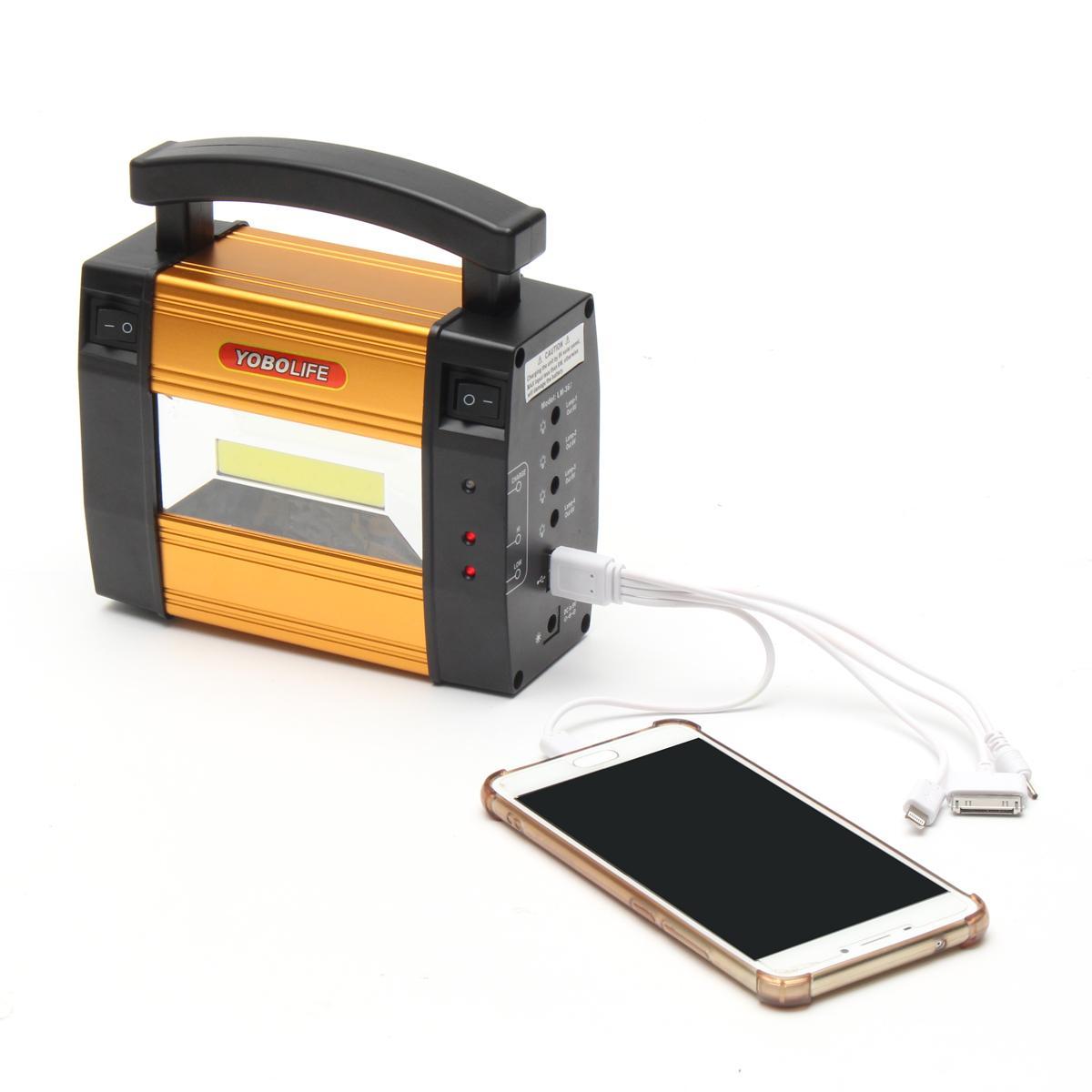 SOLAR LIGHTING SYSTEM ชุดไฟโซล่าเซลล์แคมป์ปิ้งเอนกประสงค์ อุปกรณ์ครบชุด ฟรี !! หลอดไฟ led 3 หลอด ไฟฉายในตัวสว่างมาก แผงโซล่าเซลล์ สายชาจ USB อะแดปเตอร์ สายชาจไฟบ้าน สามารถนำไฟไปใฃ้ชาร์จอุปกรณ์มือถือ แทบเล็ต ใช้ร่วมกับหลอดไฟให้ความสว่างได้พร้อมกัน 3ดวง