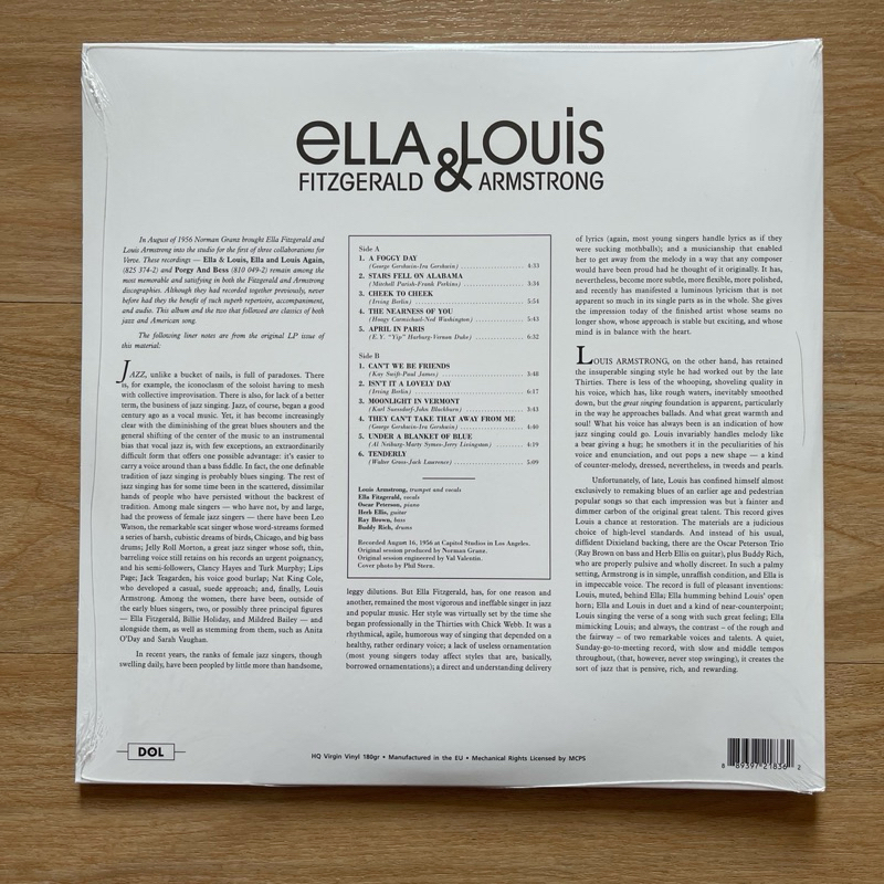 แผ่นเสียง Ella Fitzgerald - Ella And Louis ,Vinyl, LP, Album, Reissue, Mono, 180g Gatefold , มือหนึ่ง ซีล