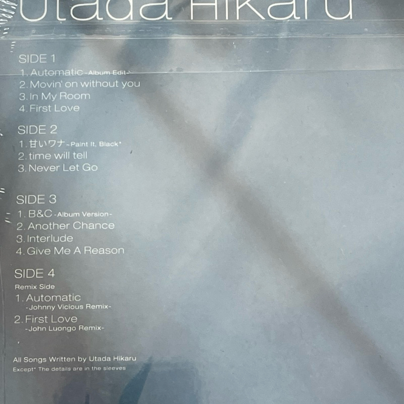 แผ่นเสีบง Utada Hikaru - First Love ,2 x Vinyl, LP, Album, Reissue, Remastered, Gatefold มือหนึ่ง ซีล