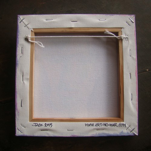 "Tiger" ภาพวาดสีน้ำมัน งานเพ้นท์บนเฟรมผ้าใบ canvas ขนาด 20 x 20 cm.