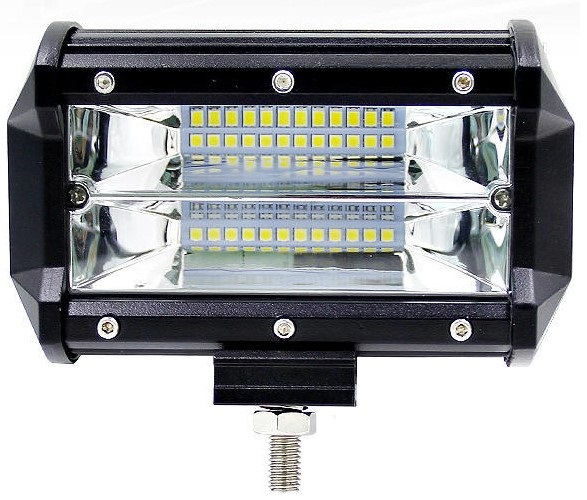 X2 เเพ็คคู่ สุดคุ้ม !! LED LIGHT BAR ไฟสปอร์ตไลท์ ไฟหน้ารถ ไฟท้าย 72W 12V-24V รุ่น COMBO BEAM ทรงเหลี่ยม เเสงขาว งานพรีเมี่ยม จำนวน 2 ชิ้น